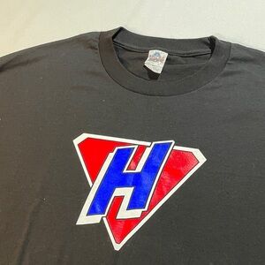 Alstyle H Black T-Shirt with Red and Blue H Logo Husband short sleeve New no tag